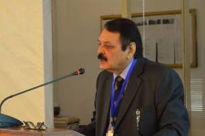 Professor Sajjad Naseer giving his speech. 